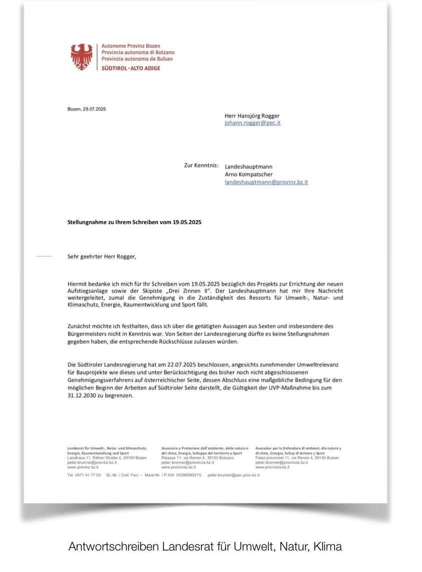 Offener Brief an den Landeshauptmann von Südtirol, Herrn Arno ...